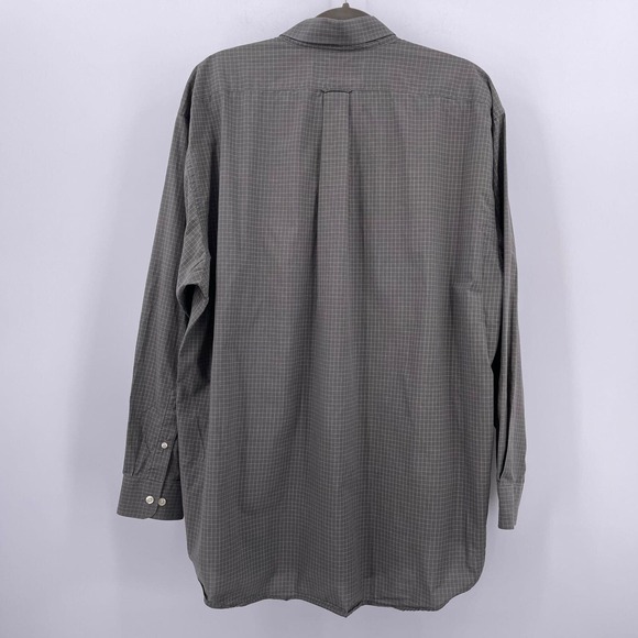 Anheuser Busch Button Front Shirt Sz XL Green Checkered Long Sleeve 100% Cotton - Picture 2 of 7